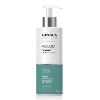 Advancis Capilar Champô Volum 250ml, foi especialmente desenvolvido para cabelos finos, fracos e sem volume.