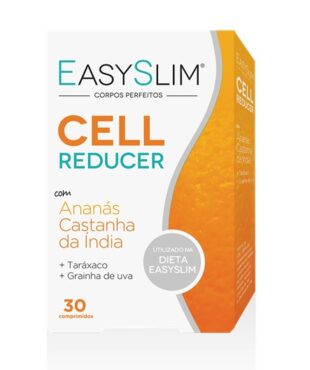 Easyslim Cell Reducer, é um suplemento alimentar constituído por extratos secos de Ananás, Taráxaco, Grainha de Uva e Castanheiroda- Índia, ingredientes que constituem uma ajuda na redução da celulite (pele tipo “casca de laranja”)