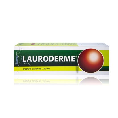 Lauroderme Líquido Cutâneo 150ml, medicamento indicado na desinfeção e higiene da pele e mucosas, feridas superficiais e dermatite da fralda (assaduras).