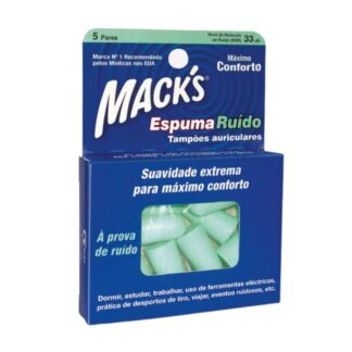 Mack's - Tampões p_ouvidos Espuma Ruído - 5 pares